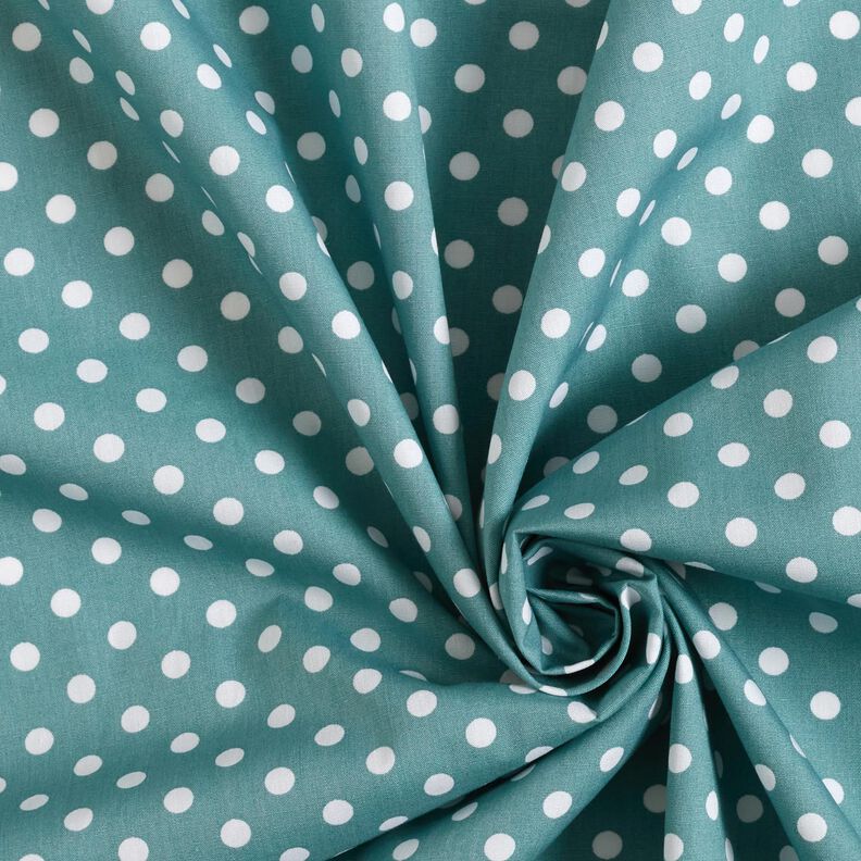 popeline di cotone Pois Polka – grigio perla/bianco, image number 3