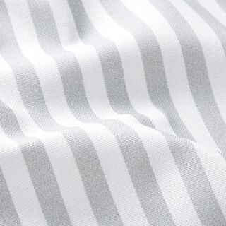 tessuto arredo mezzo panama righe longitudinali – grigio chiaro/bianco | Resto 50cm, 