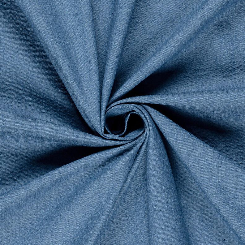 Cotone denim misto in tinta unita – colore blu jeans,  image number 5