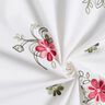 popeline di cotone Mazzi di fiori ricamati – bianco/bacca,  thumbnail number 3