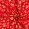 tessuto in cotone popeline Cristalli di neve – rosso/oro,  thumbnail number 3