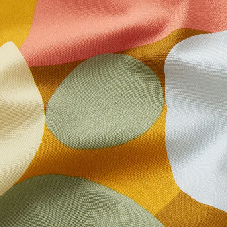 Popeline di cotone con forme astratte | Nerida Hansen – verde oliva/aragosta,  image number 2