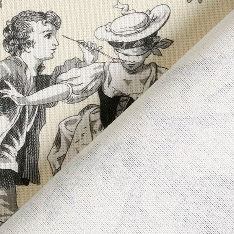 tessuto arredo tessuti canvas Coppia romantica 280 cm – grigio pietra,  image number 4