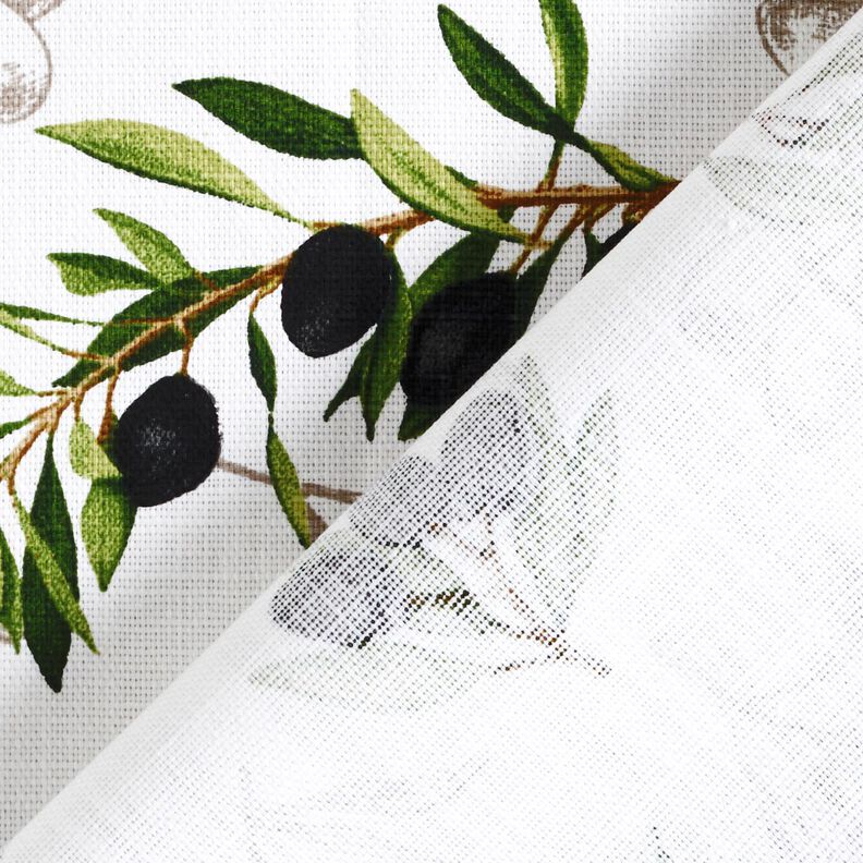 tessuto arredo panama Olive – bianco/nero,  image number 4