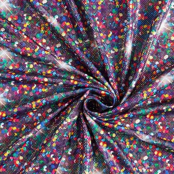 jersey laminato, coriandoli glitterati – lillà, image number 4