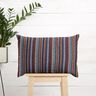 tessuto arredo Jacquard Strisce astratte – blu marino/rosso carminio,  thumbnail number 6