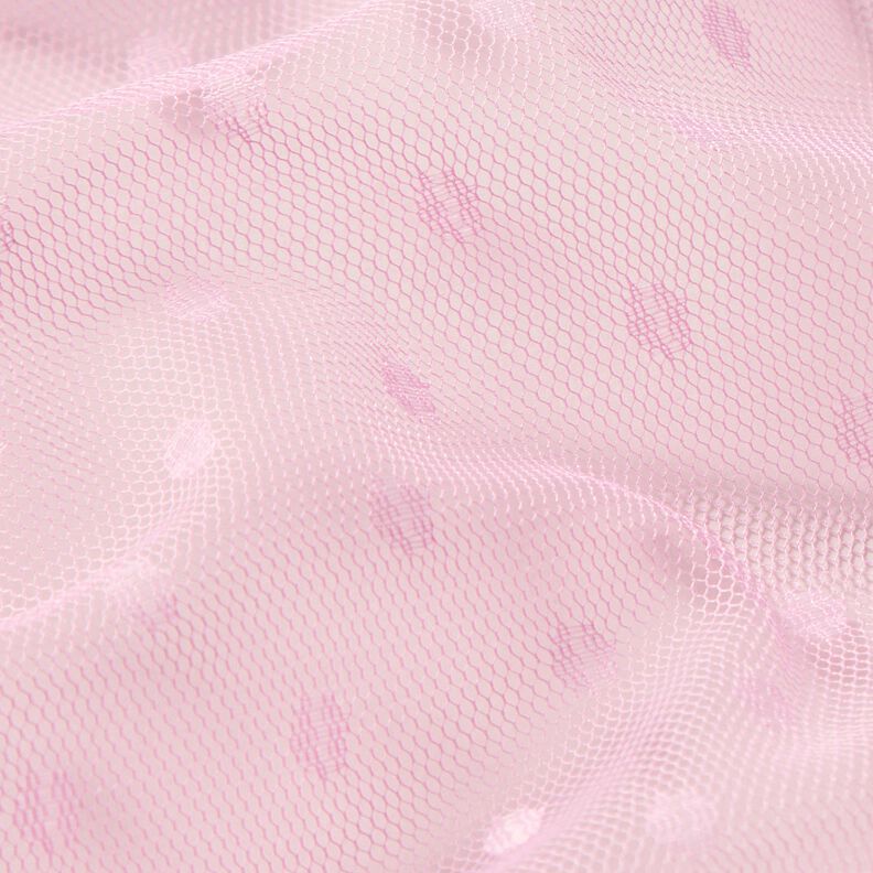 Tessuto a rete soft a pois – rosa,  image number 3