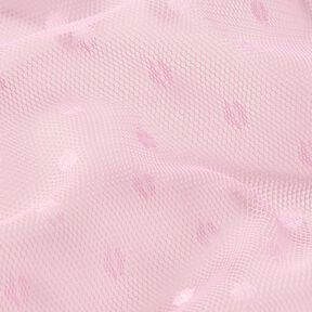 Tessuto a rete soft a pois – rosa, 