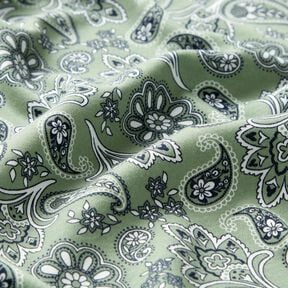 jersey di cotone Paisley – canna palustre/bianco, 