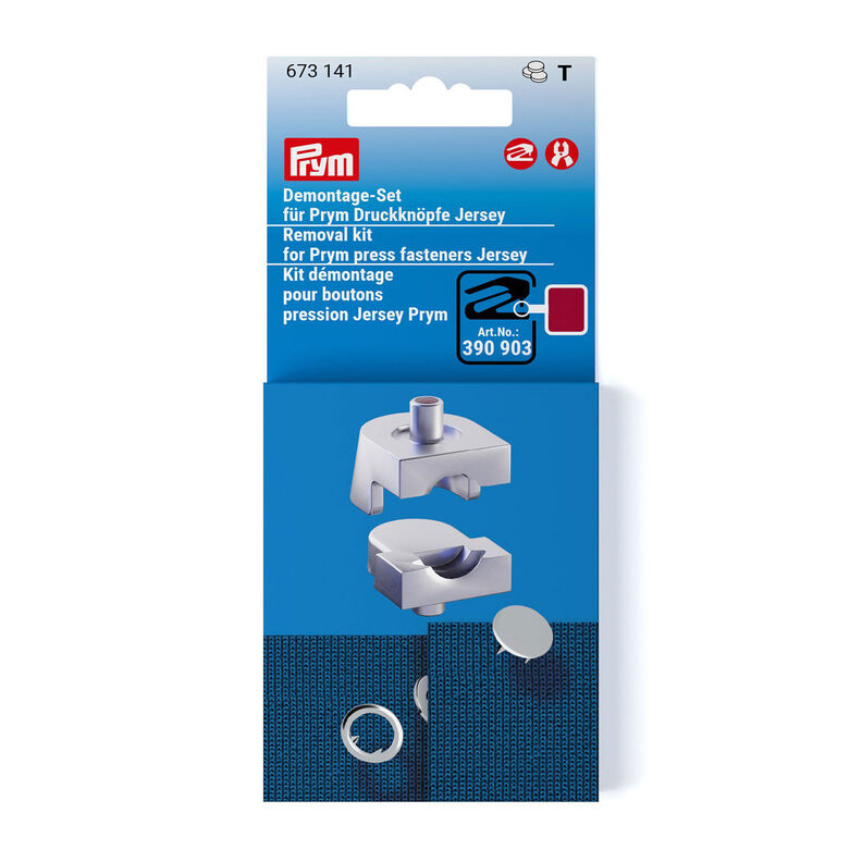 Set di smontaggio bottoni a pressione jersey [Ø 8 + 10 mm] | Prym – argento effetto metallizzato,  image number 1