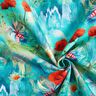 borse taglio di tessuto tessuti canvas Papaveri colorati – nero-azzurro/rosso fuoco,  thumbnail number 5