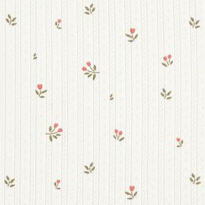 Ajour jersey di cotone tulipani – avorio, 