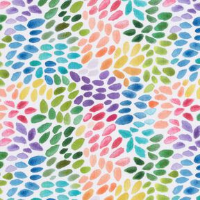 popeline di cotone Puntini arcobaleno stampa digitale – bianco/mix di colori, 