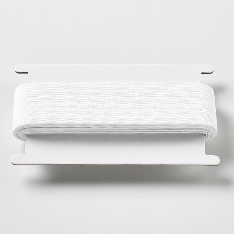 Nastro elasticizzato liscio [3 m | 40 mm] – bianco,  image number 1