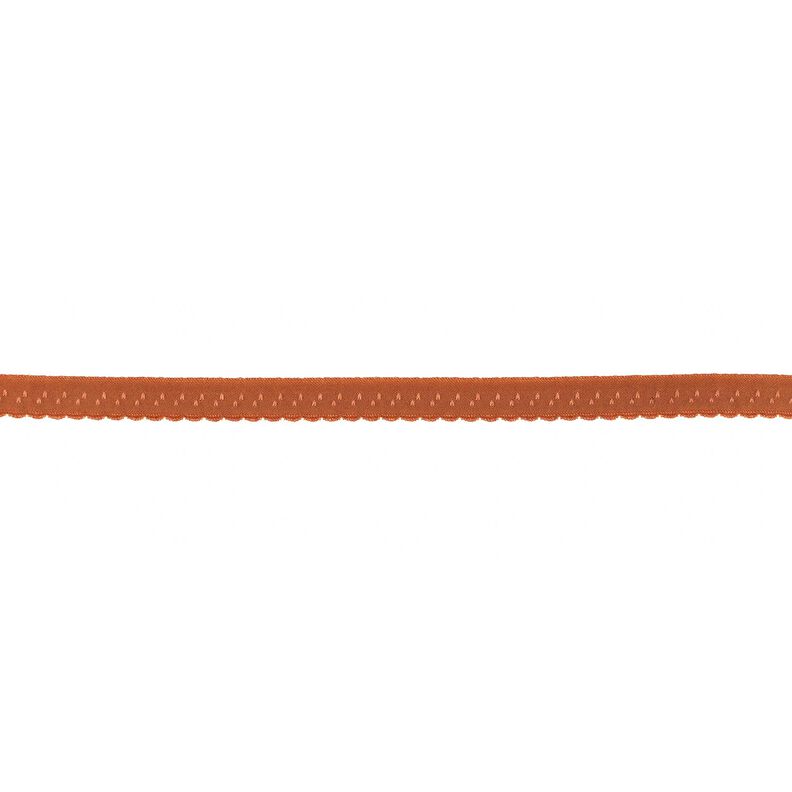 Fettuccia elastica pizzo [12 mm] – terracotta,  image number 1