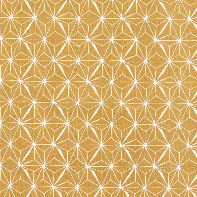 cotone rivestito Stelle grafiche – senape/bianco,  image number 1
