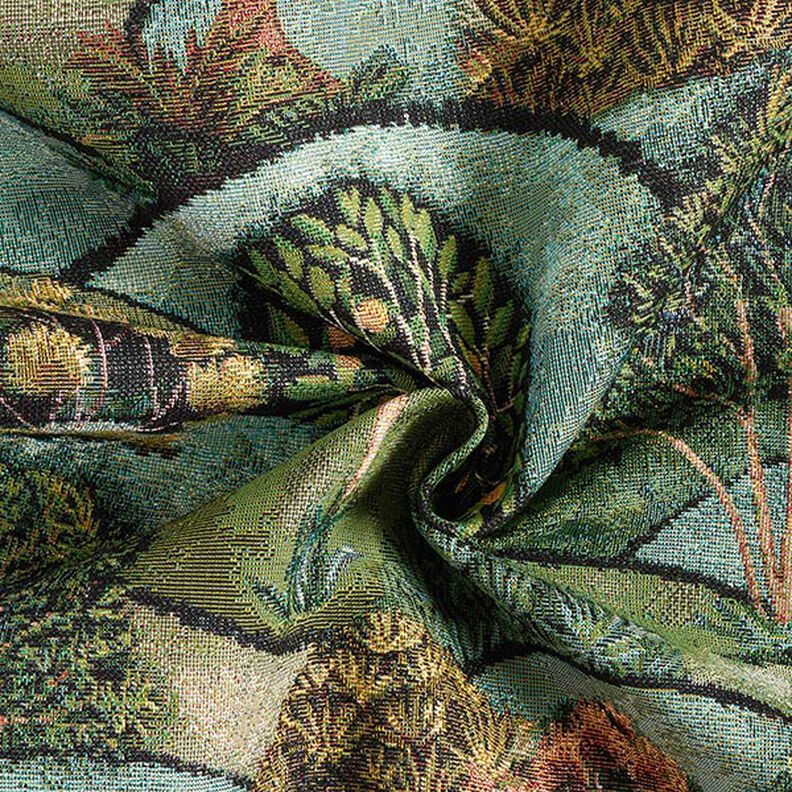 tessuto arredo gobelin quadro con paesaggio – verde, image number 3