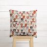 tessuto arredo mezzo panama Cani eleganti – naturale/grigio,  thumbnail number 9