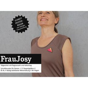 FRAU JOSY - canotta con cuciture tipo raglan e risvolti sulle spalle, Studio Schnittreif  | XS -  XL, 