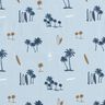 jersey di cotone Sensazione hawaiana – blu-argento,  thumbnail number 1
