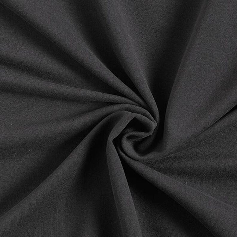 French terry leggero tinta unita – nero,  image number 1