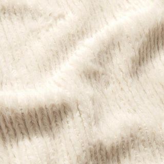 Pelliccia sintetica a maglia intrecciata – naturale, 