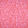 Voile di cotone Town | Nerida Hansen – violetto pastello/rosso fuoco,  thumbnail number 1