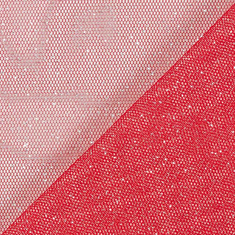 tulle glitter Royal – rosso/argento,  image number 5