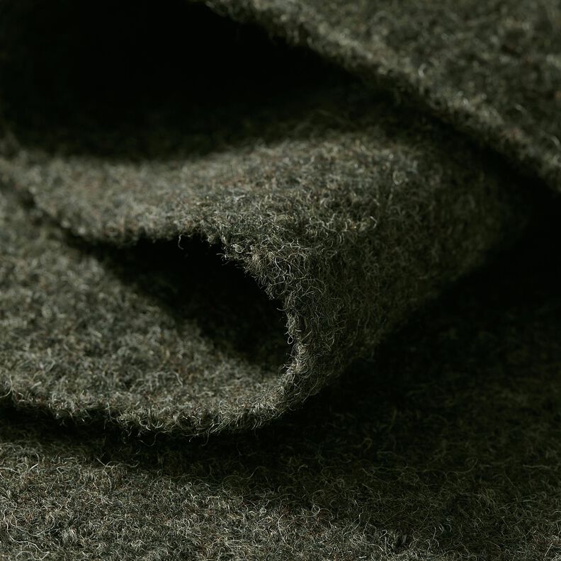 loden follato in lana – verde oliva scuro,  image number 4