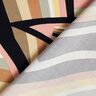 Tessuto di viscosa Linee astratte – nero/oro rosa,  thumbnail number 4