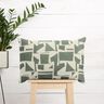 tessuto arredo Jacquard Struttura astratta – canna palustre/bianco lana,  thumbnail number 7