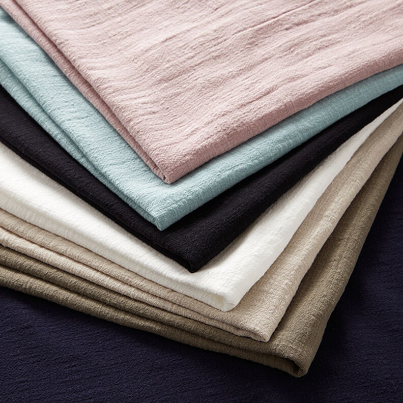 tessuto in cotone effetto lino – bianco lana,  image number 4