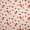 tessuto arredo mezzo panama papavero grande – rosso carminio/naturale,  thumbnail number 1