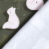 jersey di cotone bio Volpe delle nevi e marmotta stampa digitale – pino scuro,  thumbnail number 4