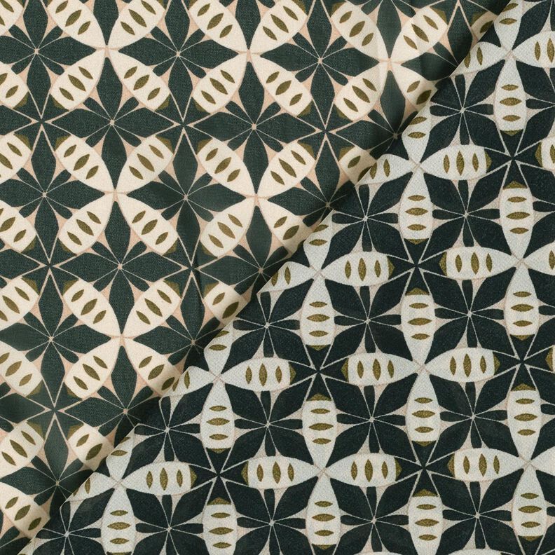 Cerchi e diamanti in chiffon – nero/bianco lana,  image number 4