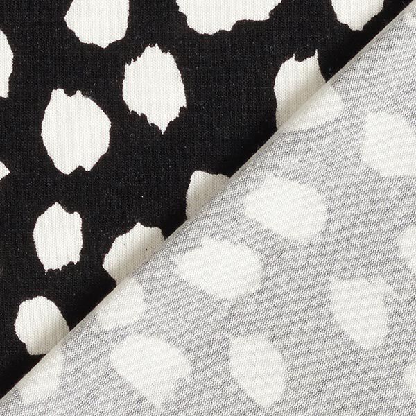 jersey di viscosa, motivo a pois effetto leopardato – nero/bianco,  image number 4
