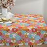 tessuto in cotone cretonne Grandi fiori retrò – turchese/giallo sole,  thumbnail number 6