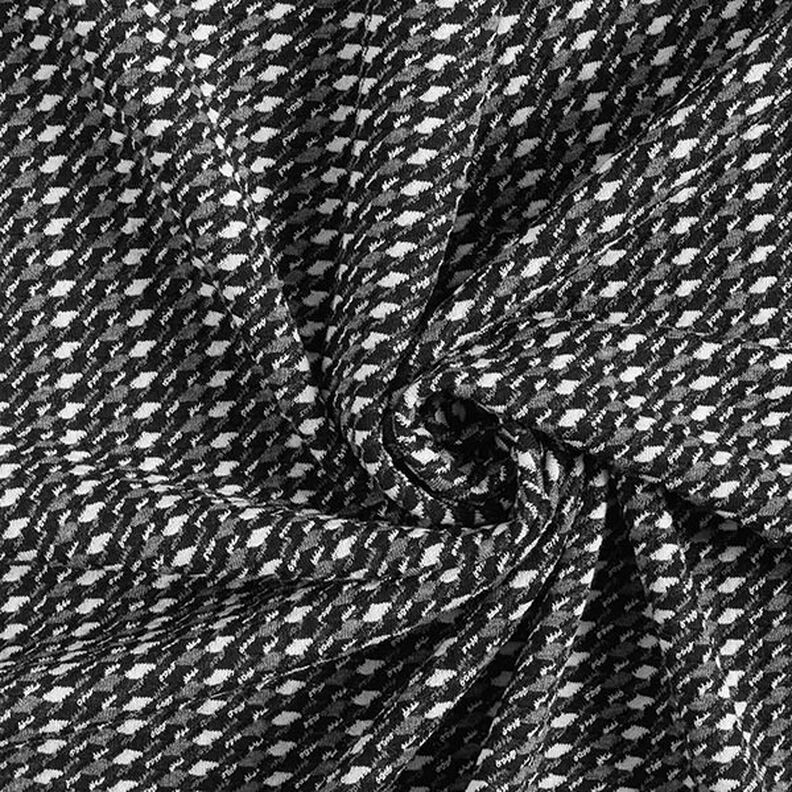Jacquard jersey misto cotone a quadri – nero/bianco,  image number 3