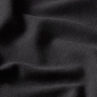 Jersey di cotone piqué fine – nero, 