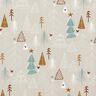 tessuto in cotone popeline Abeti minimalisti – tortora chiaro,  thumbnail number 1