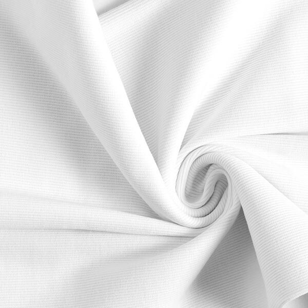 GOTS 2x2 tessuto per polsini | Tula – bianco,  image number 1