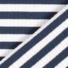 jersey a coste Righe trasversali tinte in filo – bianco lana/blu marino | Resto 100cm,  thumbnail number 4