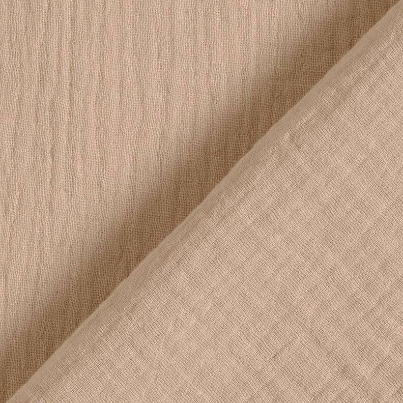mussolina / tessuto doppio increspato – beige scuro,  image number 4
