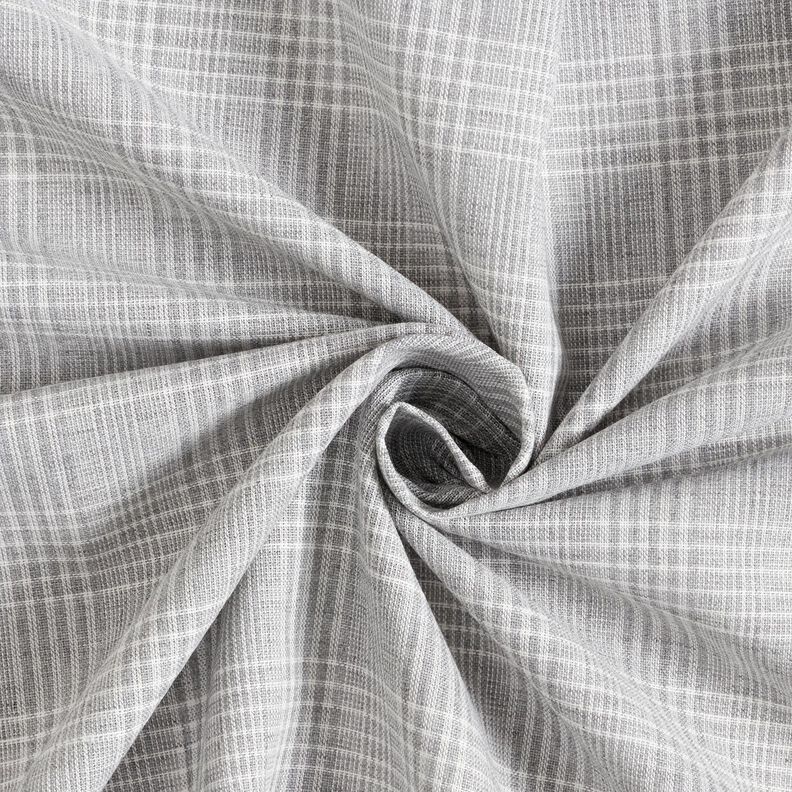 Tessuto in cotone leggero a quadri – grigio chiaro/bianco,  image number 3