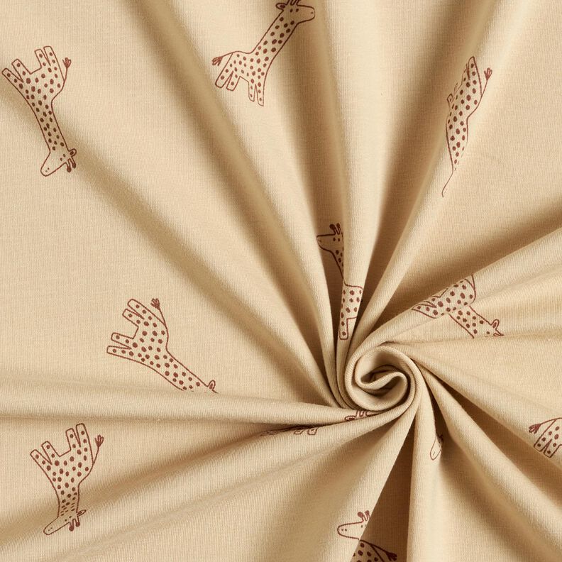 jersey di cotone giraffe – mandorla, image number 3