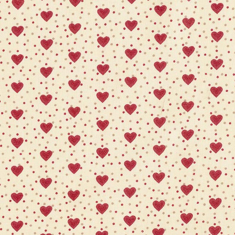 cotone rivestito cuori – beige chiaro/rosso, image number 1