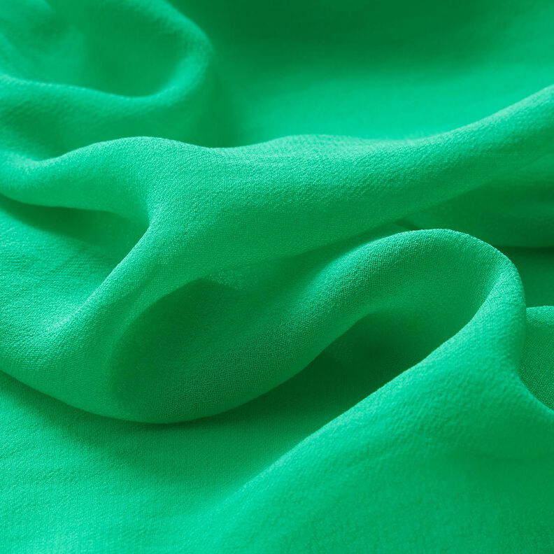 chiffon increspato tinta unita – verde smeraldo,  image number 2