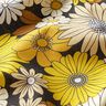 tessuto in cotone cretonne Grandi fiori retrò – nero/giallo sole,  thumbnail number 2