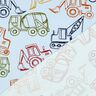 French terry, felpa estiva Veicoli da cantiere | Poppy Fabrics – azzurro baby/blu marino,  thumbnail number 4