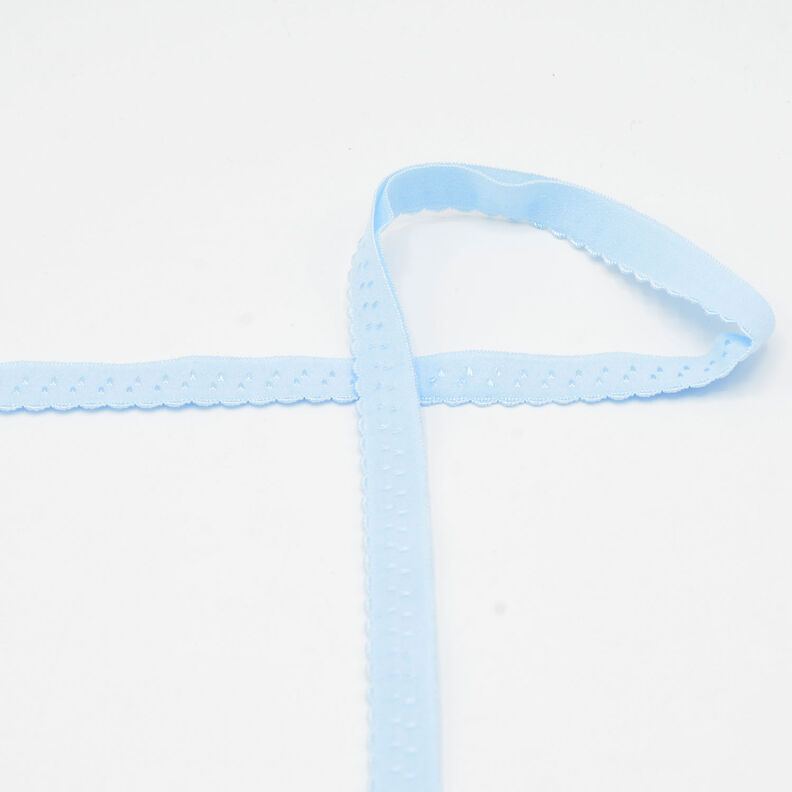 Fettuccia elastica per bordi in pizzo [20 mm] – azzurro,  image number 1